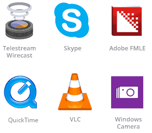 分享視頻為你的攝像頭使用av.io HD與您最喜愛的軟件一樣容易。